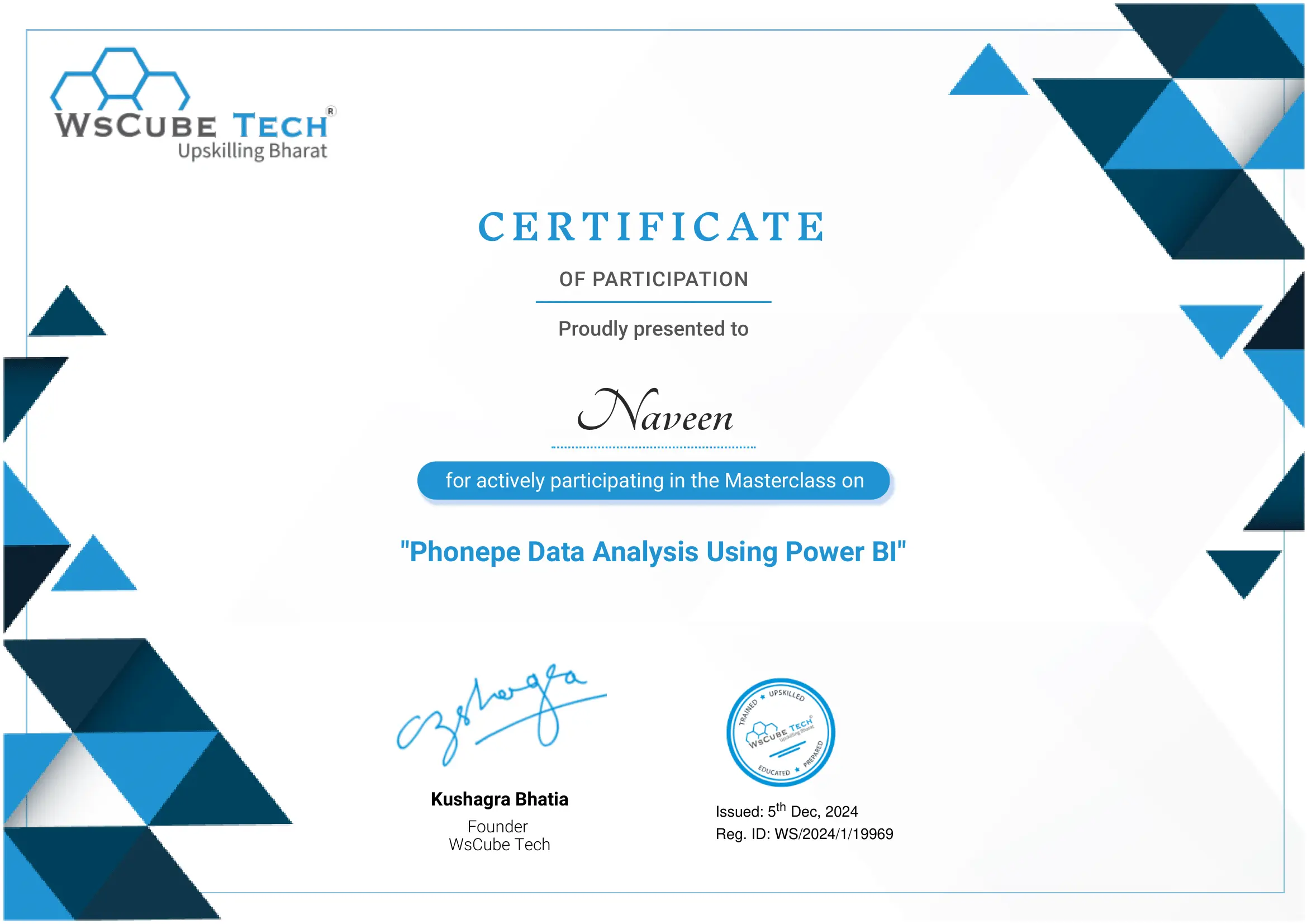 PhonePe Power BI Certificate