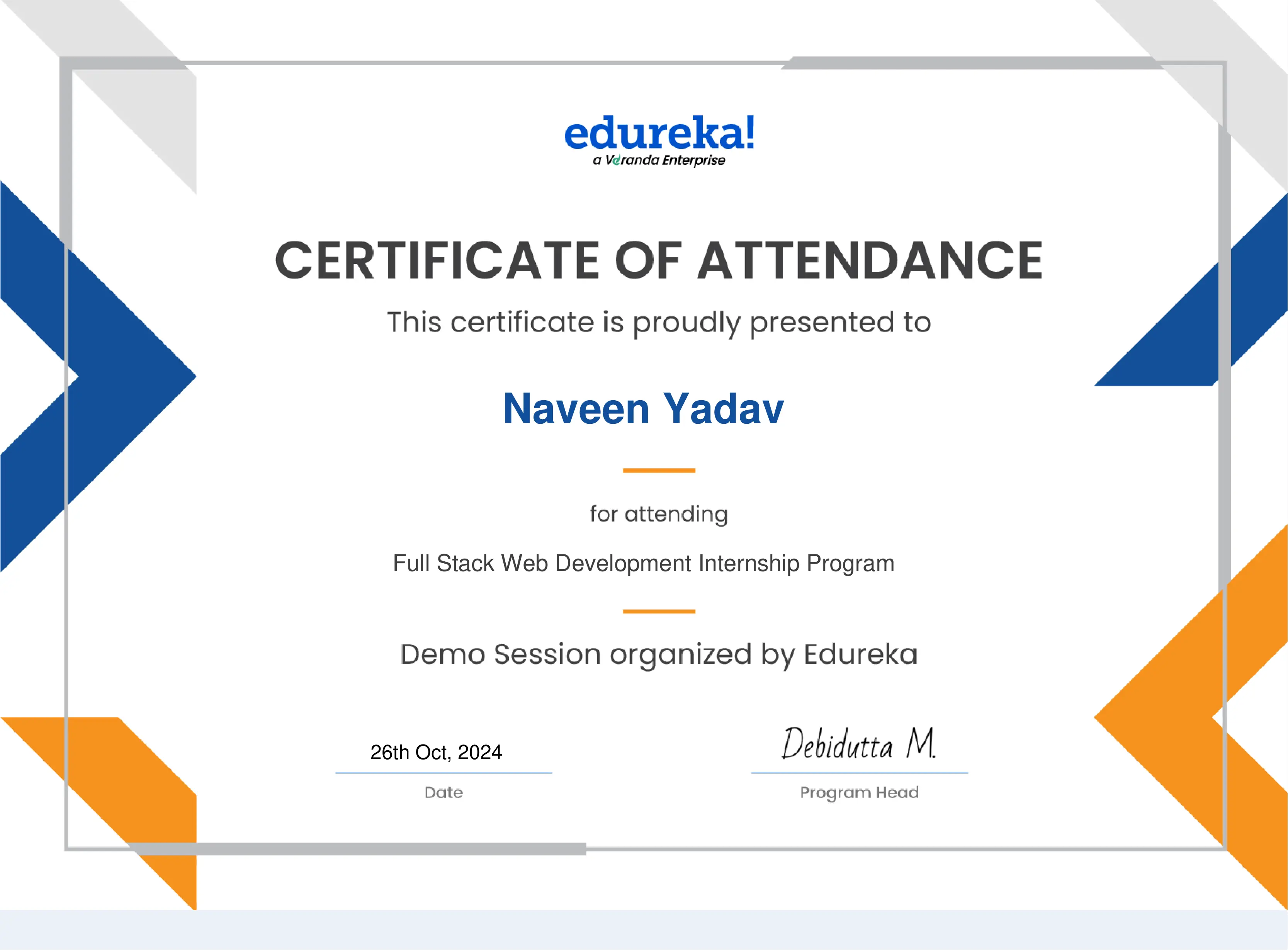 Full Stack Certificate